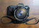 Canon T50 SLR 35mm Film Camera w/ Rokinon Macro lens