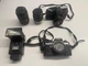 Minolta X7A film camera, lenses and flash