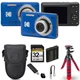 Kodak PIXPRO FZ55 Digital Camera (Blue) +Spider Tripod + Case -32GB Kit