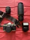 Canon AE-1 Program SLR Film Camera with Lens Kit, Tested W/ Accessories