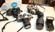 3 Minolta cameras, XG1, Hi Matic E, X-700, Vivitar Macro  zoom lens & Flash, UV