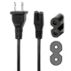 2 Prong AC Power Cord for HAPPRUN JQ820 2000 ANSI 4K Decoding Projector