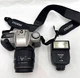 Pentax ZX-30 35mm Film Camera Quantaray 28-90mm Lens & Promaster FA 1000 Flash