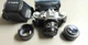 CANON AV-1 35mm SLR Film Camera W/FD 50mm 1.8 Lens, Telephoto & Wide Angle Lens