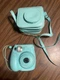 Fujifilm Instant Camera Instax Mini 7S Baby Blue Tested & Working w/Carry Case