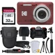Kodak PIXPRO FZ55 Digital Camera (Red) + 32GB Memory Card + Point and Shoot Came