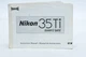 Nikon Original 35Ti Point & Shoot Film Camera 35mm f2.8 Instruction Manual