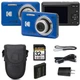 Kodak PIXPRO FZ55 Digital Camera (Blue) + Case + 32GB Memory Card