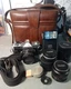 Vintage Yashica TL Electro X 35mm Camera Kit / Lenses Flash Strap Convertor Bag