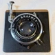 Vtg Graflex Optar Lens 135MM F4.7 in Graphex Shutter Mounted On Graphic Board