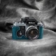 For Nikon F2 F2A F2AS F2S Real Leather Half Camera Case Bag Cover Blue