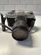 Yashica FX-2 SLR Film Camera Black Silver with YUS Automatic 135mm f/2.8 Lens