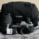 Canon AE-1 Program SLR Film Camera with 50mm & 80-200mm Lenses, bag: works 