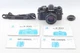 [Top MINT] Minolta New X-700 Black Film Camera + MD Rokkor 50mm f1.7 Lens JAPAN