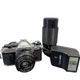 Canon AE-1 Film Camera Silver FD 50mm 1.8 Lens Speedlite 188A Flash Bundle VTG
