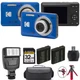 Kodak PIXPRO FZ55 Digital Camera (Blue) + Extra Battery + Flash - 32GB Kit