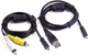 USB PC+A/V TV Cable for Olympus FE-370 FE-360 FE-350 FE-330 FE-320 FE-310 Camera