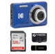 Kodak PIXPRO FZ55 Blue 16MP Digital Camera 5X Optical Zoom 28mm Wide Angle Lens