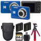 Kodak PIXPRO FZ55 Digital Camera (Blue) + Extra Battery +Tripod + 64GB Kit