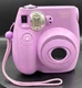 Fujifilm Instax Mini 7S Instant Camera Purple w/ Leather Case Tested & Works