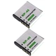 Battery Two Pack For Casio Exilim EX-FC100 EX-FC150 EX-FC160S EX-Z30 EX-Z40