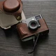 For Fujifilm Xhalf Camera Bag PU Leather Dock Case Base Protection Cover Shell