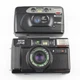 Lot of 2 - Ricoh AF-5 + FF-8WR - 35mm Point & Shoot Cameras - Parts/Repair
