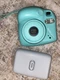 Fujifilm Instax Mini 7+ Instant Camera Seafoam Green & Smartphone Printer Combo