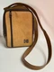 vtg Kodak brown faux leather camera bag cross body 8x6x4" Made in USA