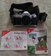 Canon AE-1 Black Silver SLR Film Camera w/ Manuals and Strap