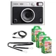 FUJIFILM INSTAX MINI EVO Instant Film Camera + 3 Pack Film + Cleaning Cloth