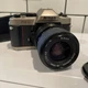 Vintage 80&rsquo;s Nikon FM10 Camera Works!! Leather Case, Canvas Carrying Bag- As Is!