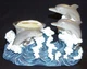 Hand-Crafted 3D Trio Dolphins Family Candle Holder Resin Ornament Sculpture