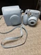 Fujifilm Instax Mini 7+ Plus Instant Camera Light Blue with binder carrying case