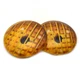 Pair Golden Yellow Robot Droid Glass Eyes Jewelry Dolls Flatback Cabochons