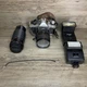 Canon AE-1 Program 35mm Film SLR Camera w/ Lens & Flash - UNTESTED