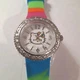 Sanrio Hello Kitty Watch With Multi-Colored Silicon Band Working - New Battery