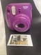 Fuji Instax Mini 8 Fujifilm Instant Film  Camera Plum Tested Works With 9 Film
