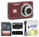 Kodak PIXPRO FZ55 Red 16MP Digital Camera 5X Optical Zoom 28mm Wide Angle 1080p
