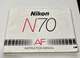 Nikon N70 Camera Instruction Manual English Original F70