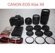 Canon EOS Kiss X9 DSLR Camera with Standard, Telephoto & Prime Lens Set 9028MT