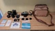 Vintage Canon AV-1 35mm Camera With 2 Nikora Lenses, Focal Flash, Bag & Manuals