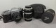 Ricoh Singlex TLS 35mm Film Camera w/ Rikenon Lens + Auto Tele-Lentar Lens