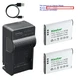 Kastar Battery AC & USB-C Charger for Olympus SP-800 SP810 SP815UZ Stylus 1030SW