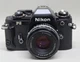 Nikon FG w/Series E 50mm f/1.8 Lens 35mm SLR Film Camera Made Japan Black Body