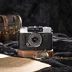 Black Handmade Real Leather Half Camera Case Bag For Olympus PEN EE EE2 EE3