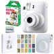 Fujifilm Instax Mini 12 Instant Film Camera - Clay White + Film + Case, Bundle
