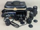 Konica FS-1 35mm Film Camera set w/ 4 lenses (28mm ,50mm ,35-105 ,80-200) & More