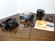 Miranda F 35mm camera with Miranda 50mm & 135mm telephoto Soligor lenses. Clean