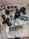 20 piece vintage camera Yashica FX-3 Super 2000 Film Camera ML 28mm and extras